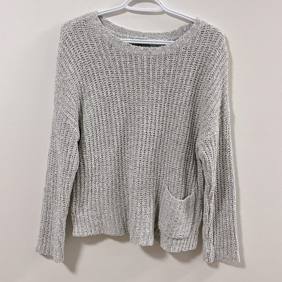 HABITAT By the Sea Fisherman Rib Pullover - Cotton Dolman Sleeves - Smoke - M - Picture 6 of 11